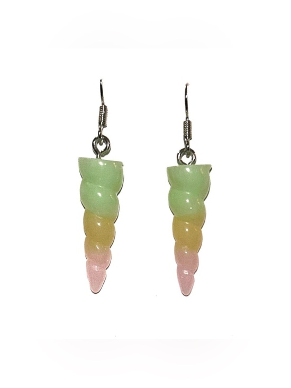 Pastel Gradient Unicorn Horn Drop Earrings